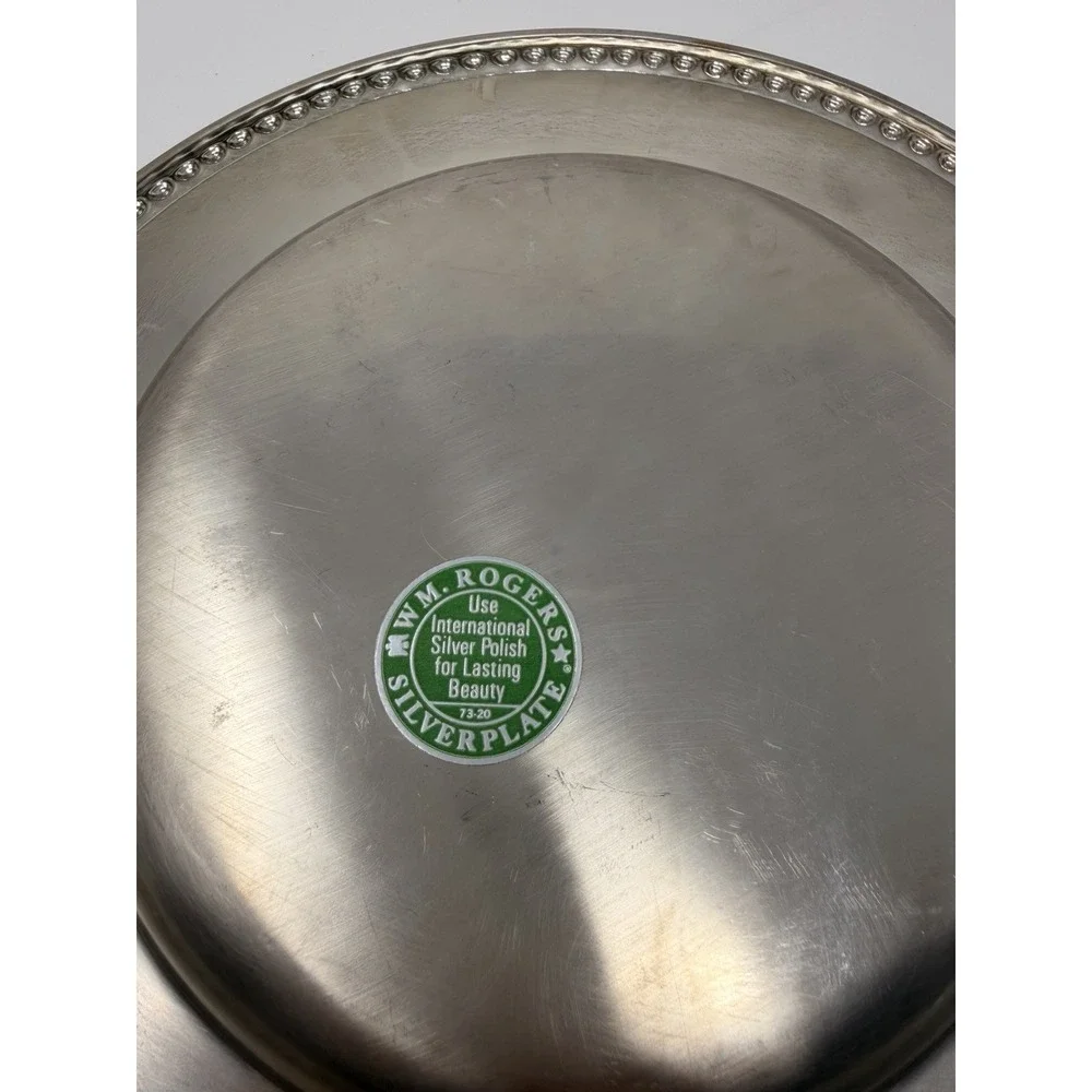 Vintage Wm. Rogers IS Silverplate Serving Tray 10